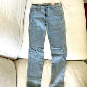Gray cotton stretch skinny jeans